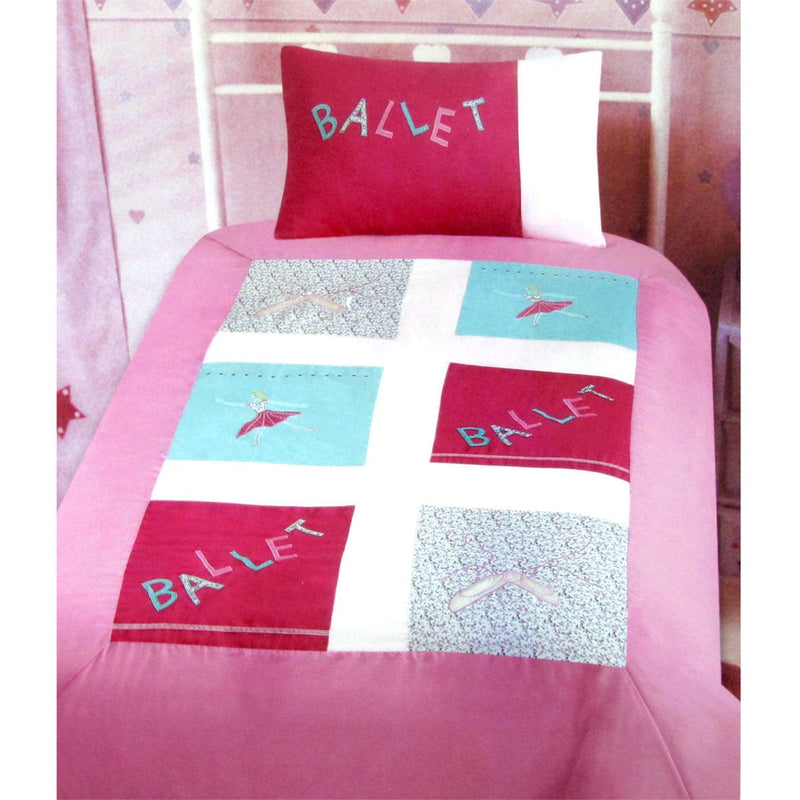 Ballerina Embroidered Quilt Cover Set Single Payday Deals