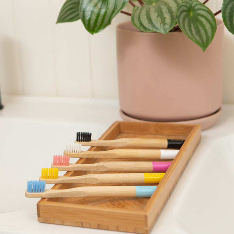 BAMBOO KIDS TOOTHBRUSH 4 PK BLACK Payday Deals