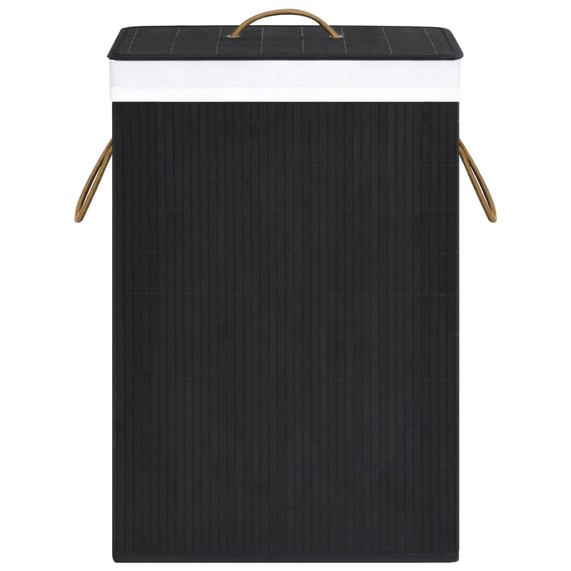 Bamboo Laundry Basket Black 72 L Payday Deals