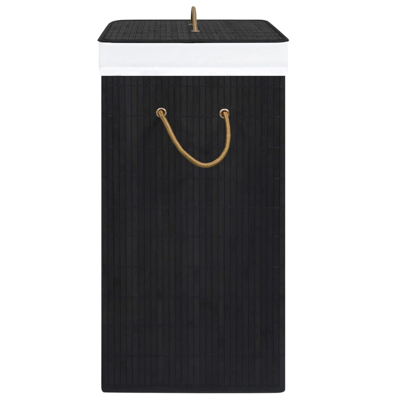 Bamboo Laundry Basket Black 72 L Payday Deals