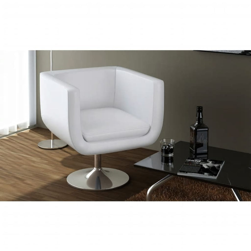 Bar Chairs 2 pcs White Faux Leather Payday Deals