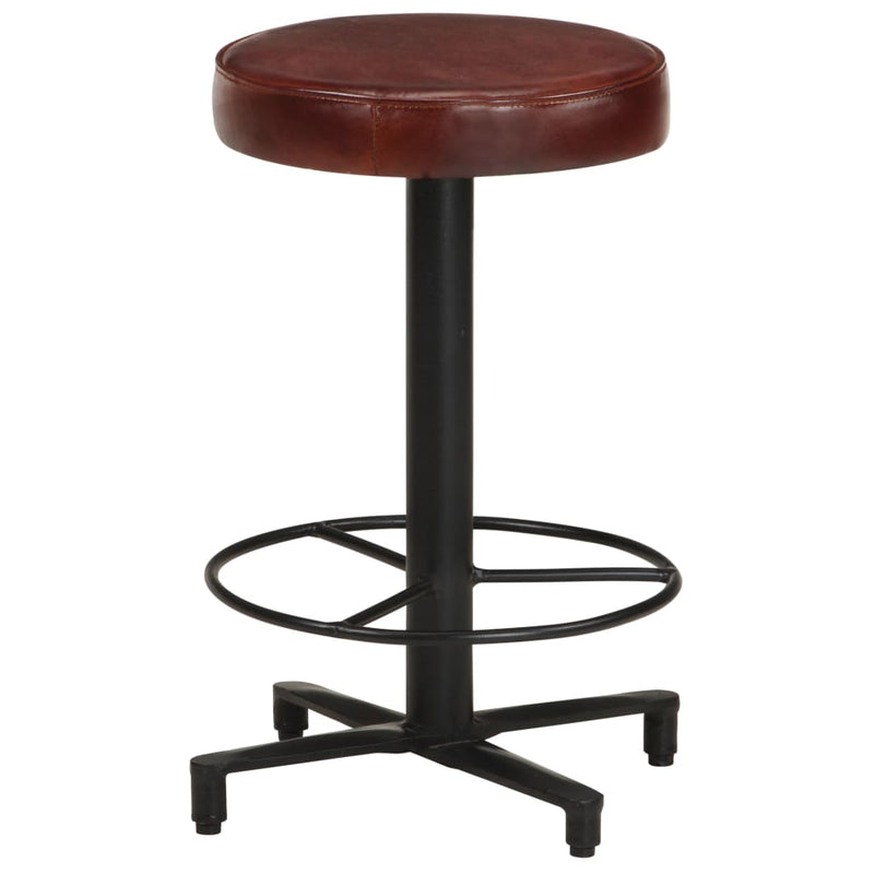 Bar Stools 2 pcs 52 cm Real Leather Payday Deals