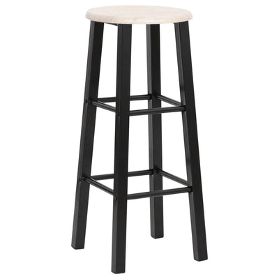 Bar Stools 2 pcs Black MDF Payday Deals