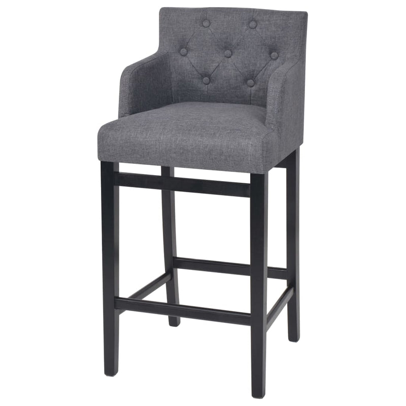 Bar Stools 2 pcs Dark Grey Fabric Payday Deals