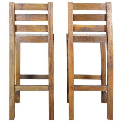 Bar Stools 2 pcs Solid Reclaimed Wood Payday Deals