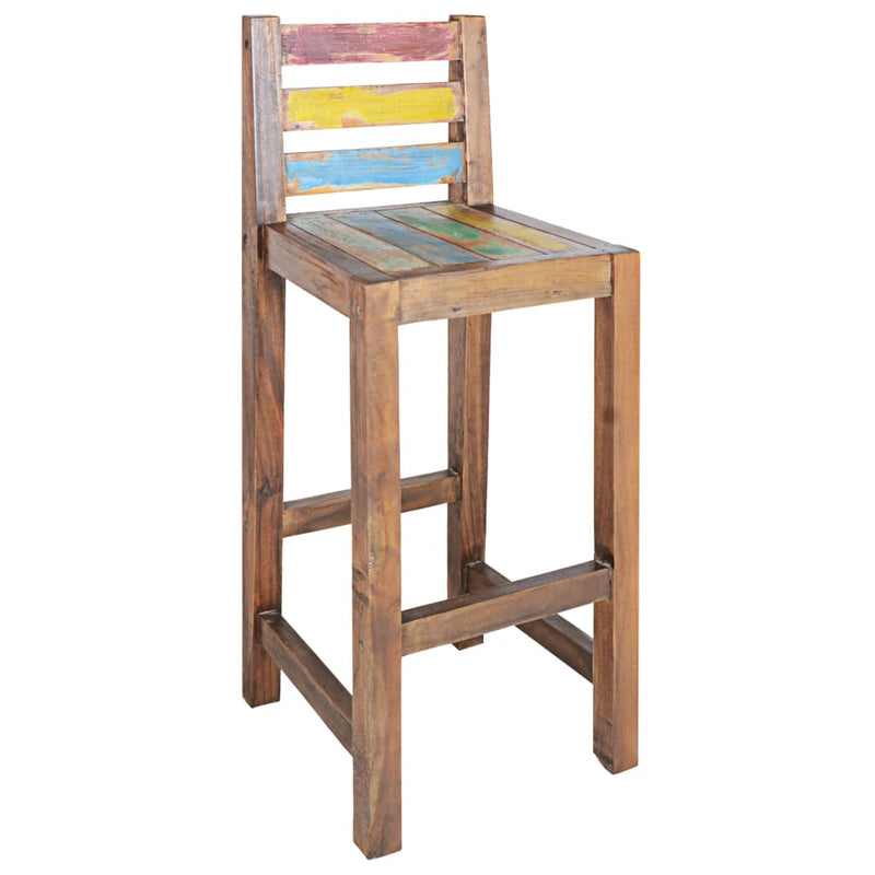 Bar Stools 2 pcs Solid Reclaimed Wood Payday Deals