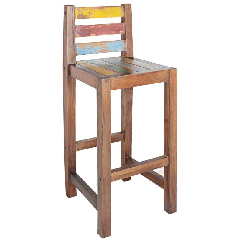 Bar Stools 2 pcs Solid Reclaimed Wood Payday Deals