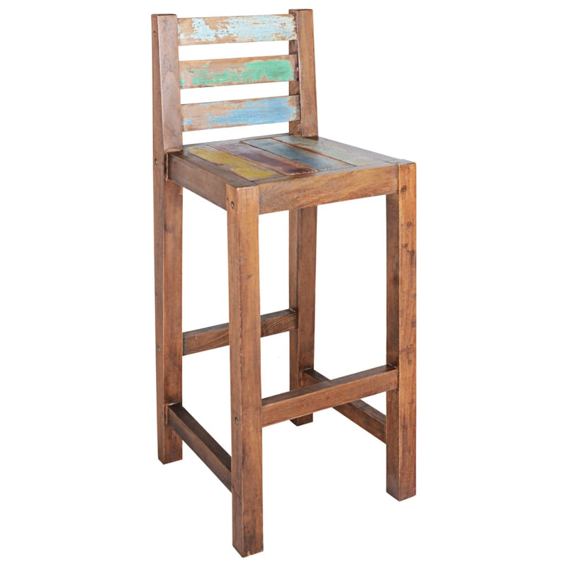 Bar Stools 2 pcs Solid Reclaimed Wood Payday Deals