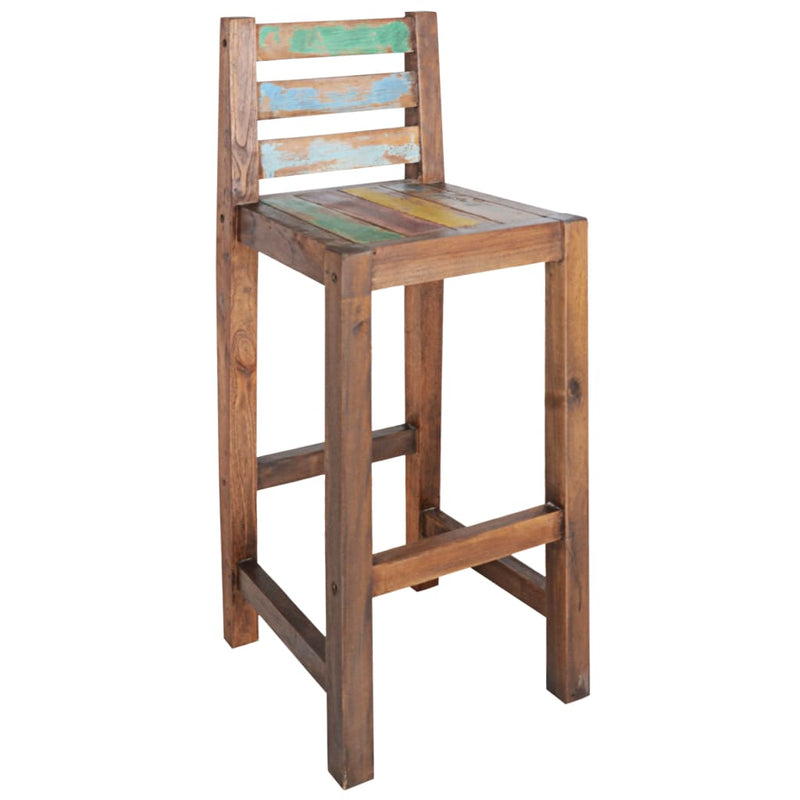 Bar Stools 2 pcs Solid Reclaimed Wood Payday Deals