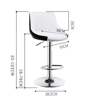 Bar Stools Kitchen Bar Stool Leather Barstools Swivel Gas Lift Counter Chairs x2 BS8403 White Payday Deals