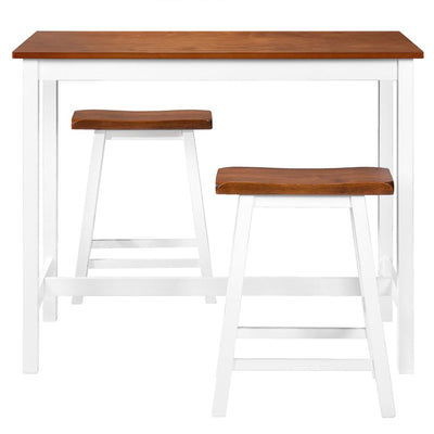 Bar Table and Stool Set 3 Pieces Solid Wood Payday Deals