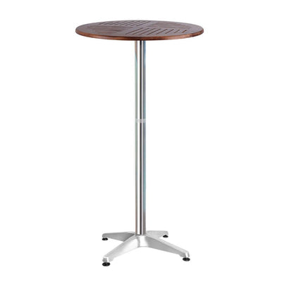 Outdoor Bar Table Furniture Wooden Cafe Table Aluminium Adjustable Round Gardeon Payday Deals