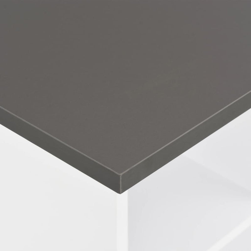 Bar Table White and Anthracite Grey 60x60x110 cm Payday Deals