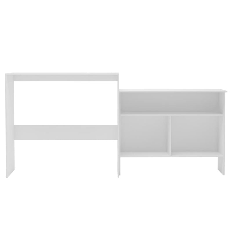 Bar Table with 2 Table Tops White 130x40x120 cm Payday Deals