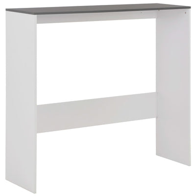 Bar Table with 2 Table Tops White and Grey 130x40x120 cm Payday Deals