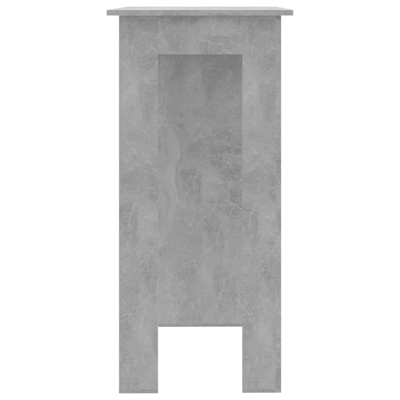 Bar Table with Shelf Concrete Grey 102x50x103.5 cm Engineered Wood Payday Deals