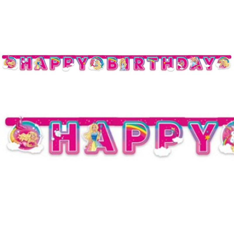 Barbie Dreamtopia Happy Birthday Letter Banner Payday Deals