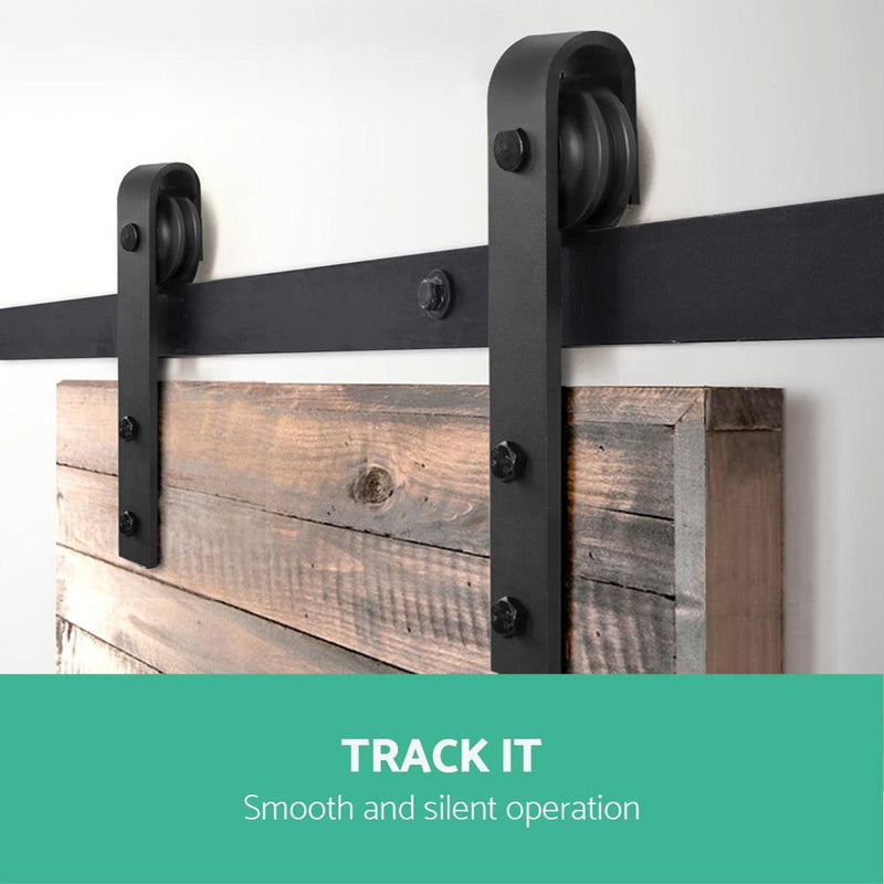 Cefito Sliding Barn Door Hardware Track Set 1.83m Roller Slide Office Bedroom Payday Deals