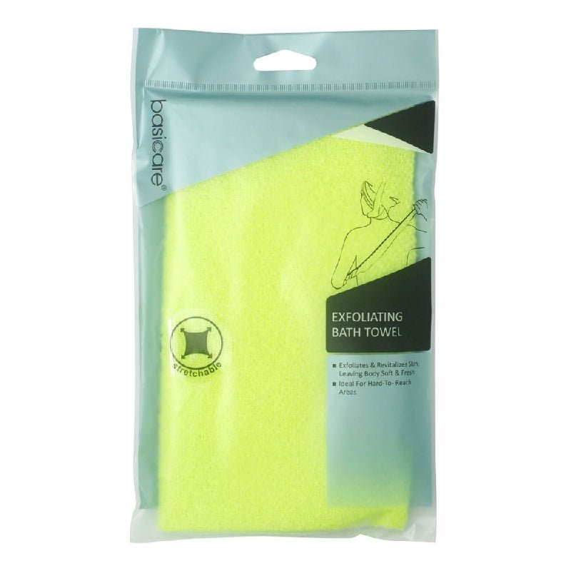 Basic Care Exfoliating Bath Towel Yellow Payday Deals