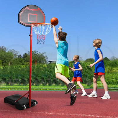 Basketball Hoop Stand System Ring Portable 2.1M Adjustable Height Kids In Ground Payday Deals