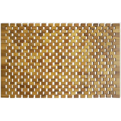 Bath Mat Acacia Wood 80x50 cm Mosaic Payday Deals