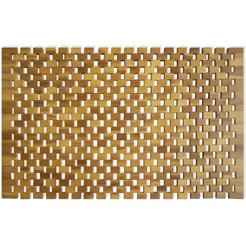 Bath Mat Acacia Wood 80x50 cm Mosaic Payday Deals