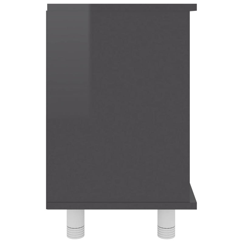 Bathroom Cabinet High Gloss Grey 60x32x53.5 cm Engineered Wood Payday Deals