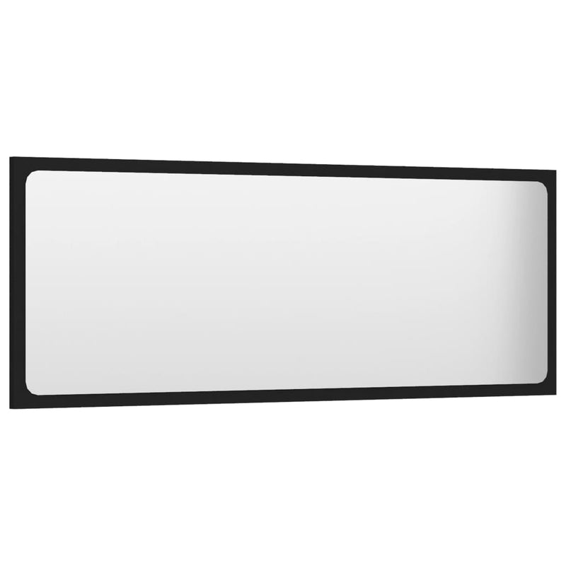 Bathroom Mirror Black 100x1.5x37 cm Chipboard Payday Deals