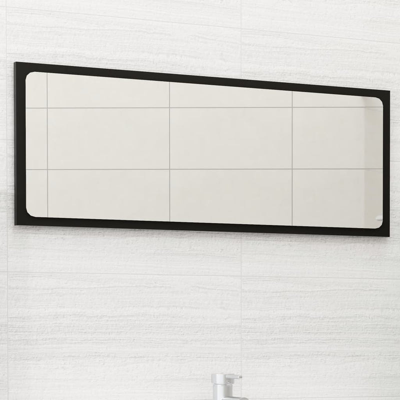 Bathroom Mirror Black 90x1.5x37 cm Chipboard Payday Deals