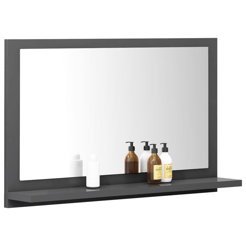 Bathroom Mirror Grey 60cm Chipboard Payday Deals