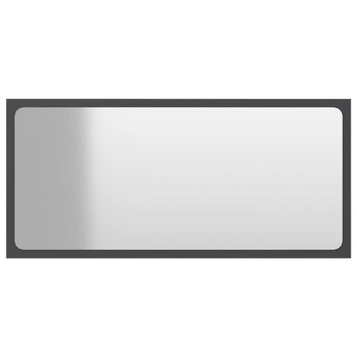 Bathroom Mirror Grey 80x1.5x37 cm Chipboard Payday Deals