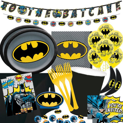 Batman SuperHero 16 Guest Birthday Complete Party Pack