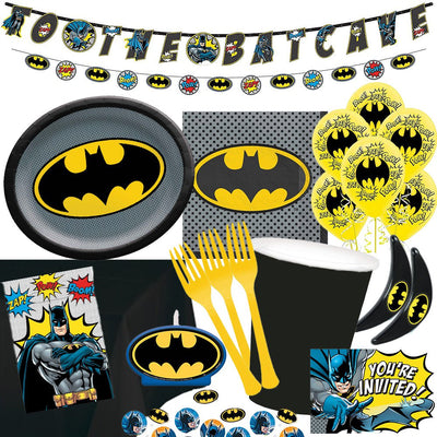 Batman SuperHero 8 Guest Birthday Complete Party Pack