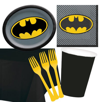Batman SuperHero 8 Guest Deluxe Tableware Party Pack