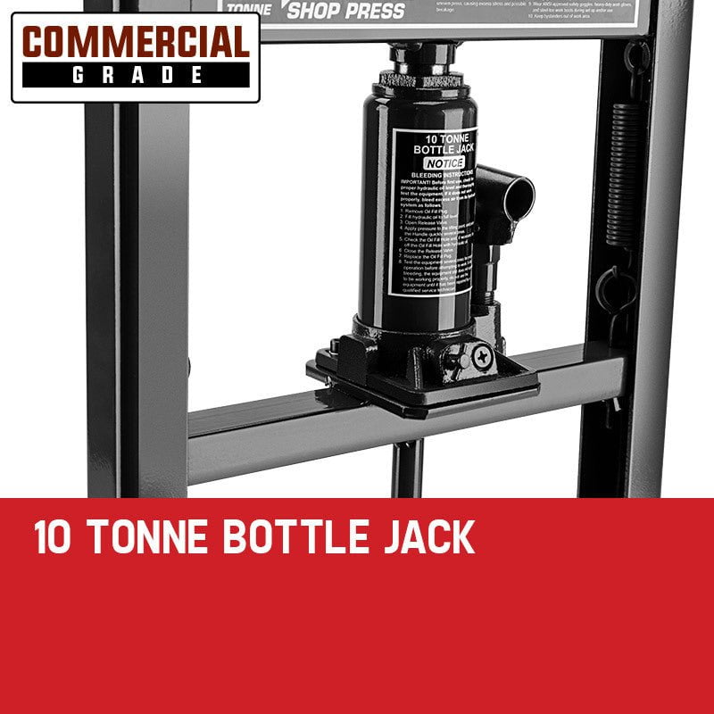 Baumr-AG 10 Tonne Hydraulic Shop Press Workshop Jack Bending Stand H-Frame Payday Deals
