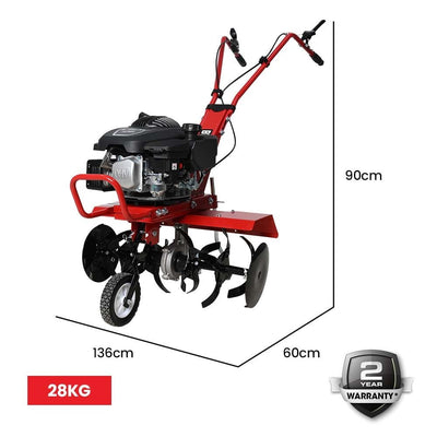 Baumr-AG 150CC Garden Tiller Cultivator Petrol Rototiller 4-Stroke Soil Power Rotary Hoe Payday Deals