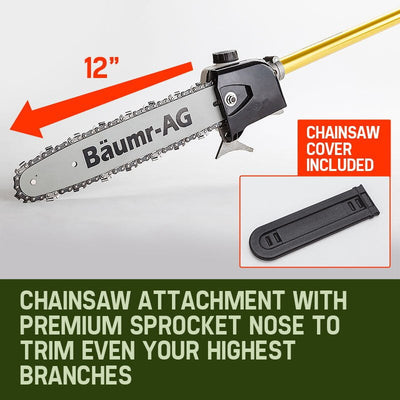 Baumr-AG 65CC Petrol Pole Chainsaw Chain Saw Pruner Pro Arbor Tree Tool Cutter Payday Deals