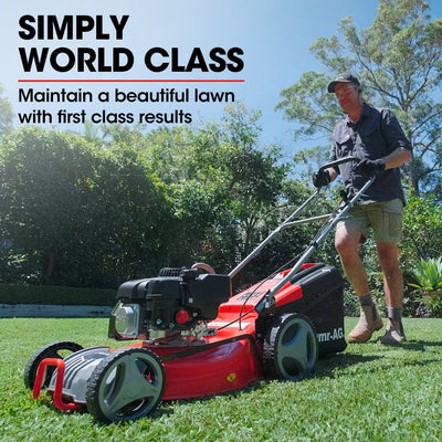 Baumr-AG Lawn Mower 18 175cc Petrol Self-Propelled Push Lawnmower 4-Stroke" Payday Deals