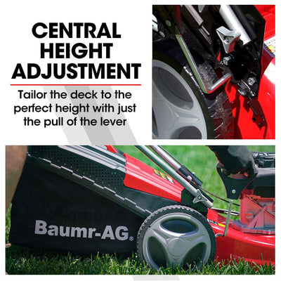Baumr-AG Lawn Mower 18 175cc Petrol Self-Propelled Push Lawnmower 4-Stroke" Payday Deals