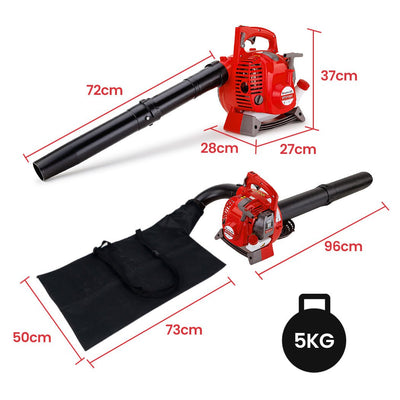 Baumr-AG Petrol Leaf Blower Vacuum 4 Stroke - Vac Garden Commercial Hand Outdoor Payday Deals