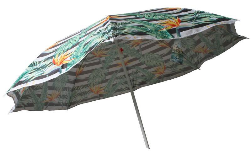 Beach Umbrella 180cm Bird Of Paradise Design