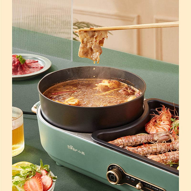 Bear 2 In 1 Electric Grilling & Hot Pot Multiple Cookware 1.8L Payday Deals