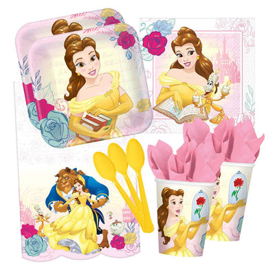 Beauty And The Beast Belle 16 Guest Large Deluxe Tableware Party Pack