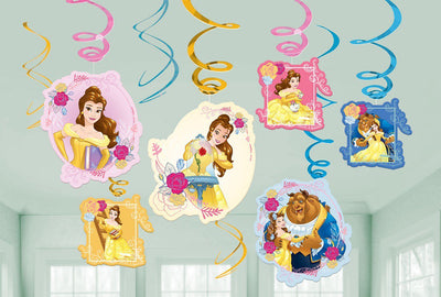 Beauty and the Beast Hanging Swirl Decorations