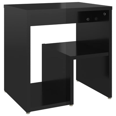 Bed Cabinet High Gloss Black 40x30x40 cm Chipboard Payday Deals