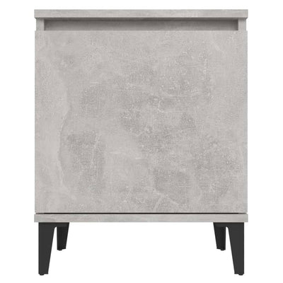 Bed Cabinet with Metal Legs Concrete Grey 40x30x50 cm Payday Deals