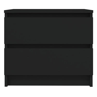 Bed Cabinets 2 pcs Black 50x39x43.5 cm Chipboard Payday Deals