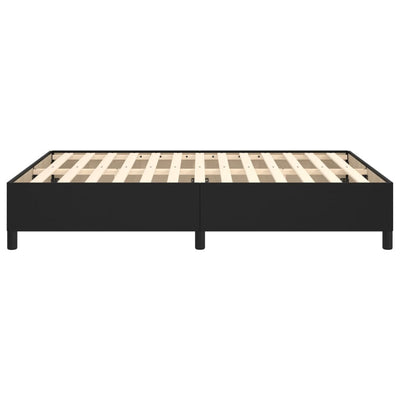 Bed Frame Black 137x190 cm Double Faux Leather Payday Deals