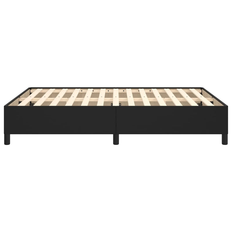 Bed Frame Black 137x190 cm Double Faux Leather Payday Deals