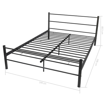 Bed Frame Black Metal Double Size Payday Deals